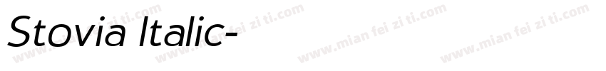 Stovia Italic字体转换